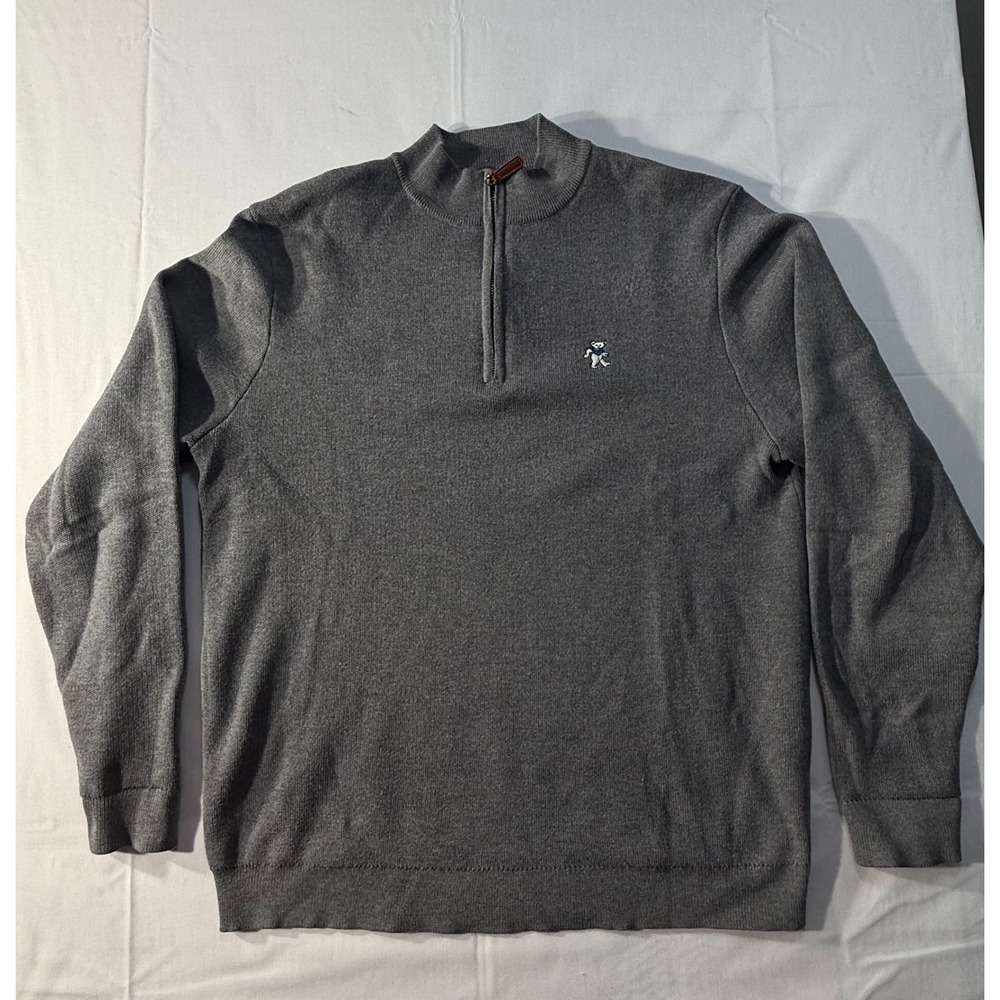 Section 119 Grateful Dead Dancing Bear Quarter Zip Sweater Grey Mens Medium
Rare